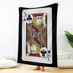 Jack Of Clubs Playing Card Print Blanket