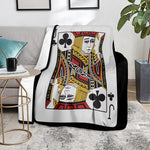 Jack Of Clubs Playing Card Print Blanket