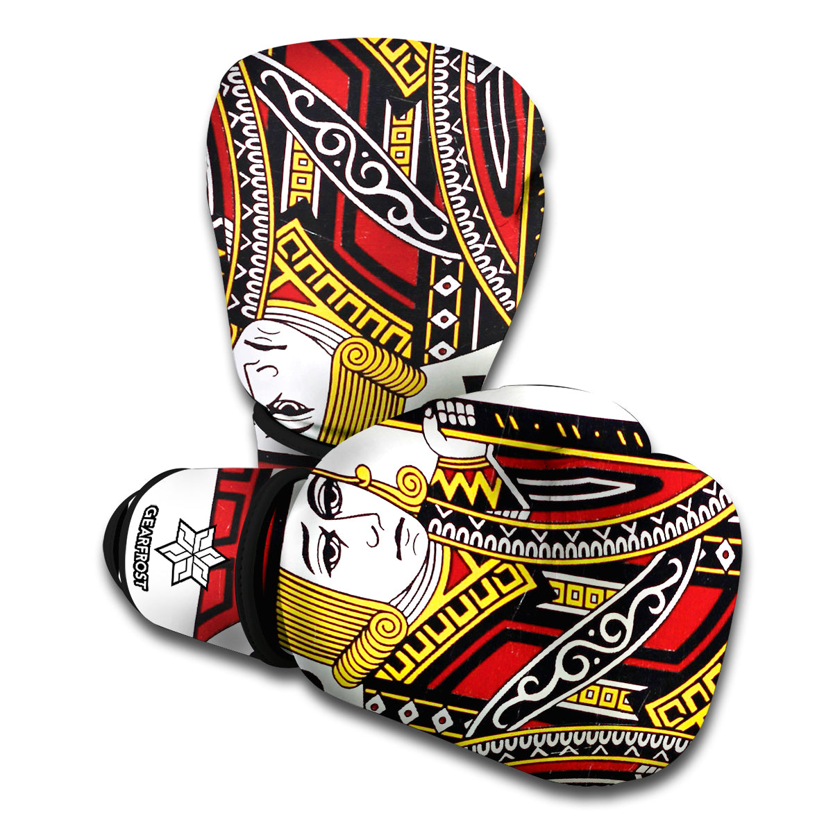 Jack Of Clubs Playing Card Print Boxing Gloves
