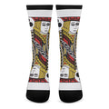 Jack Of Clubs Playing Card Print Crew Socks