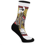 Jack Of Clubs Playing Card Print Crew Socks