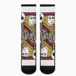 Jack Of Clubs Playing Card Print Crew Socks