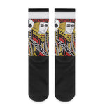 Jack Of Clubs Playing Card Print Crew Socks