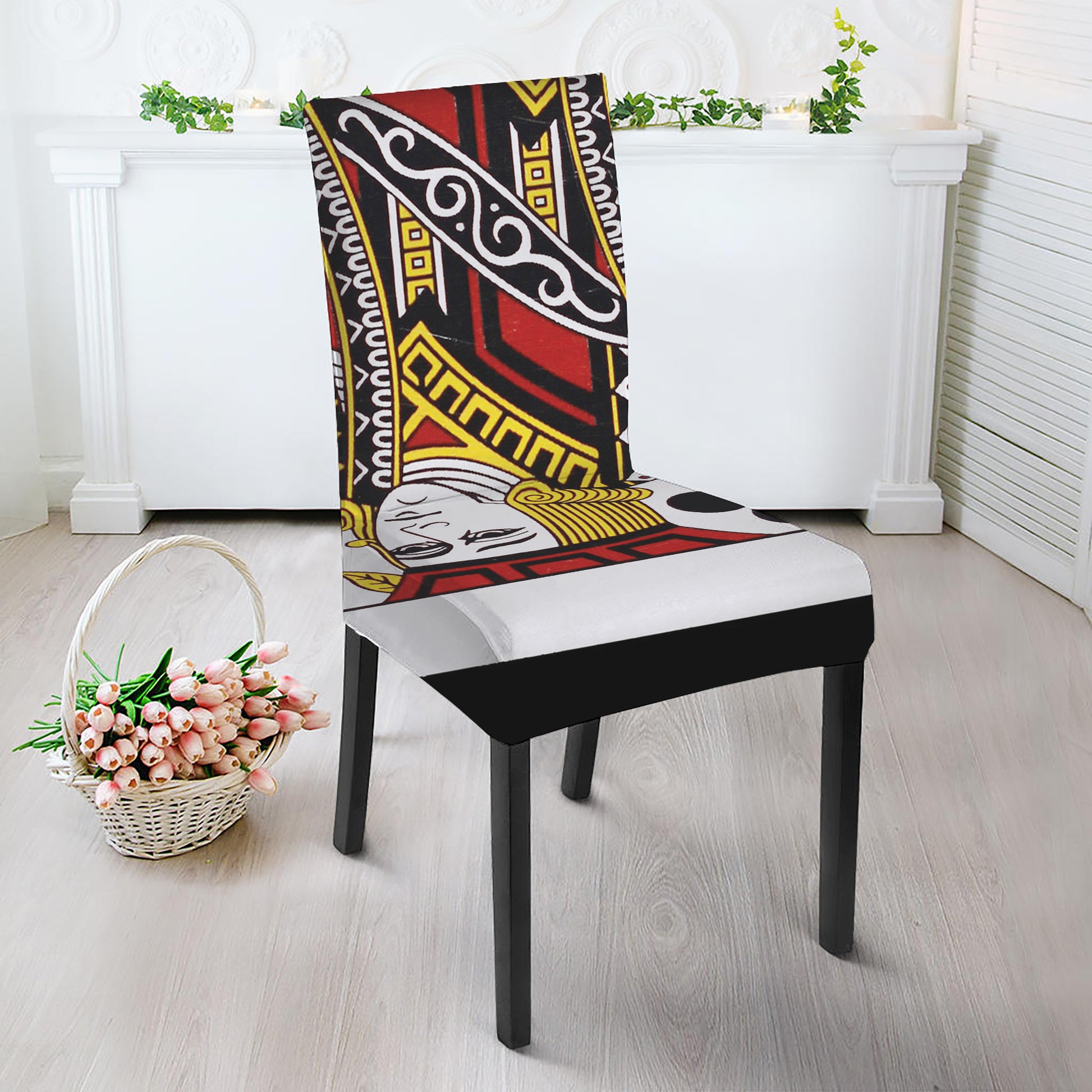 Jack Of Clubs Playing Card Print Dining Chair Slipcover