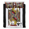Jack Of Clubs Playing Card Print Duvet Cover Bedding Set
