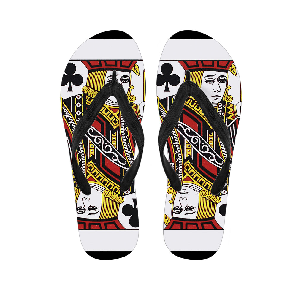 Jack Of Clubs Playing Card Print Flip Flops