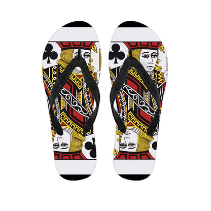 Jack Of Clubs Playing Card Print Flip Flops