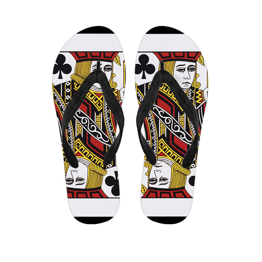 Jack Of Clubs Playing Card Print Flip Flops