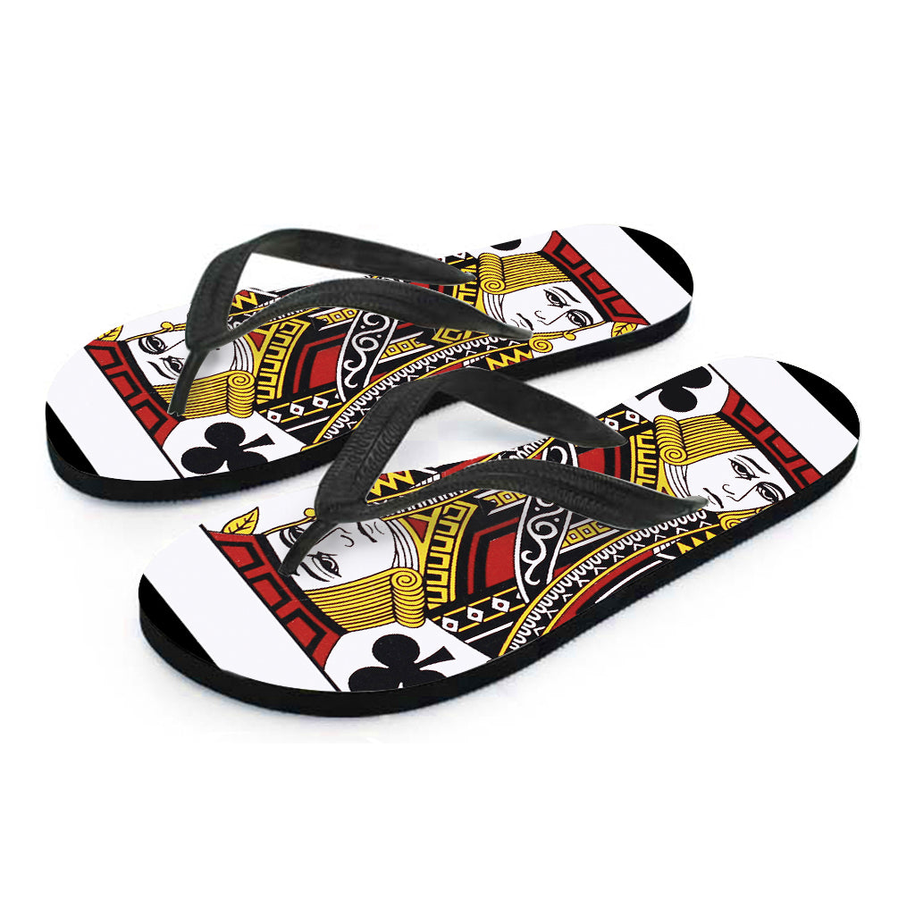 Jack Of Clubs Playing Card Print Flip Flops
