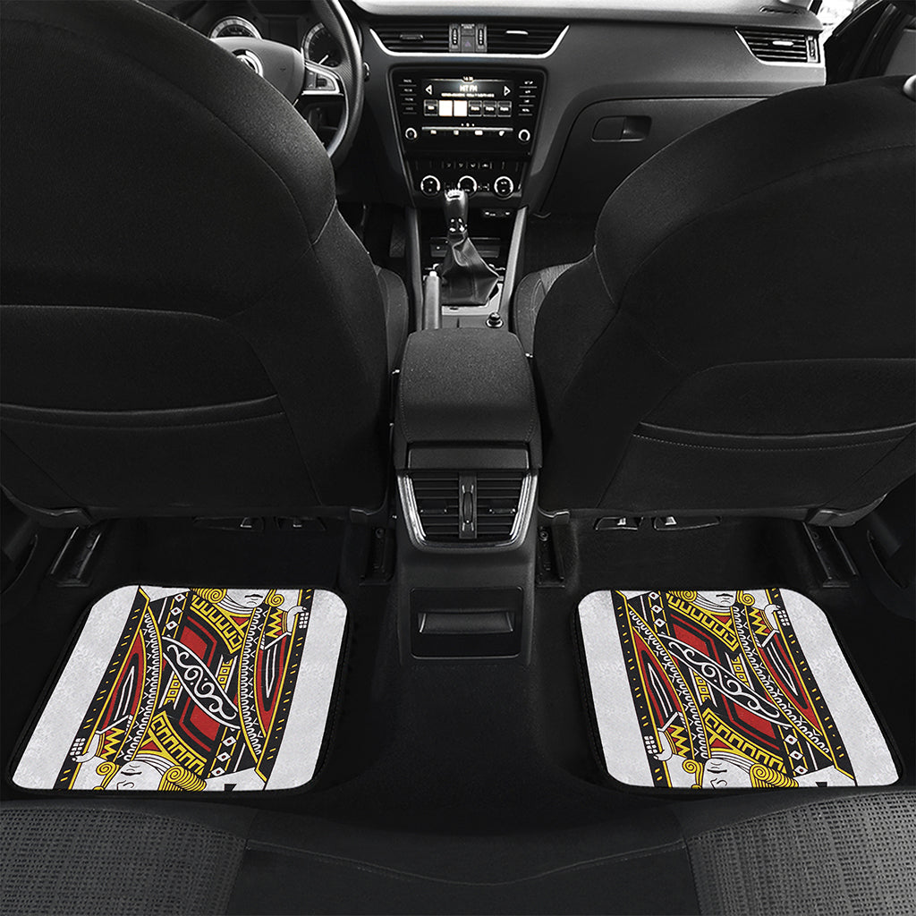 Jack Of Clubs Playing Card Print Front and Back Car Floor Mats