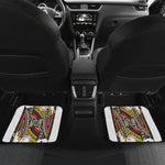 Jack Of Clubs Playing Card Print Front and Back Car Floor Mats