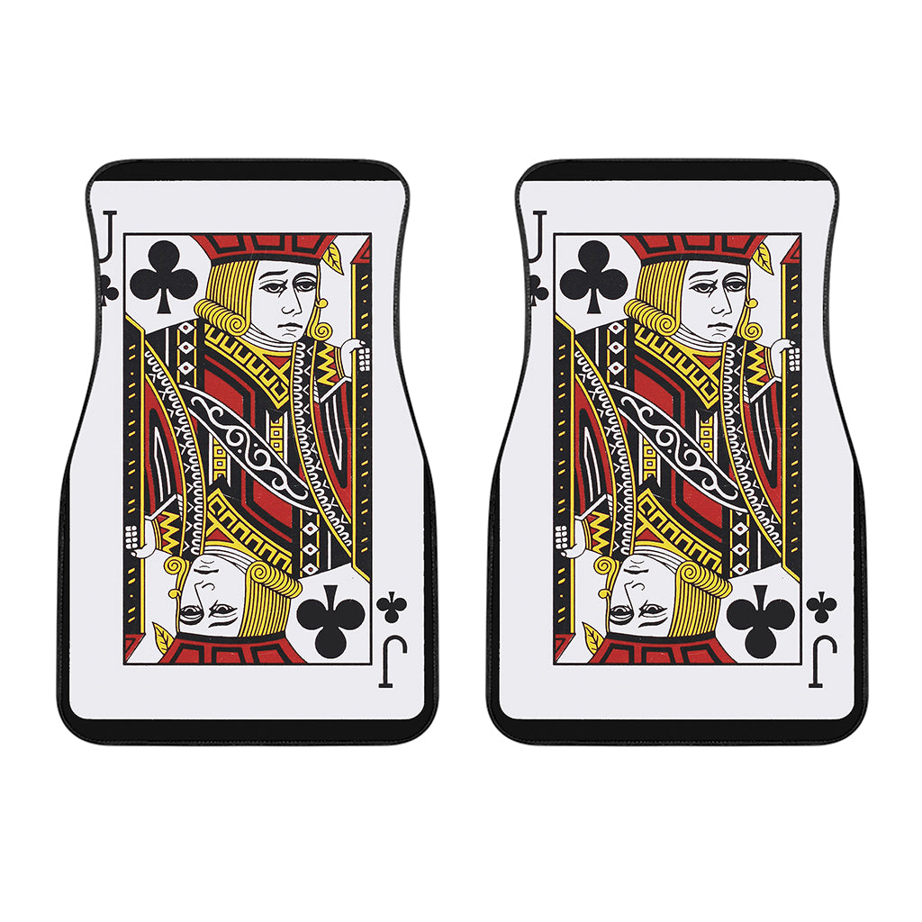 Jack Of Clubs Playing Card Print Front Car Floor Mats