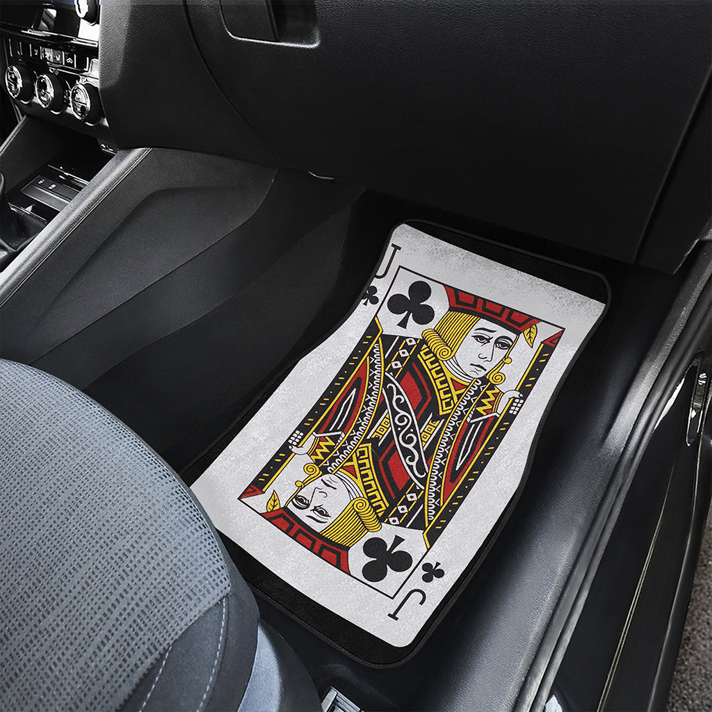 Jack Of Clubs Playing Card Print Front Car Floor Mats