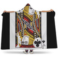 Jack Of Clubs Playing Card Print Hooded Blanket