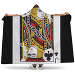 Jack Of Clubs Playing Card Print Hooded Blanket