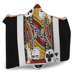 Jack Of Clubs Playing Card Print Hooded Blanket