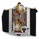 Jack Of Clubs Playing Card Print Hooded Blanket