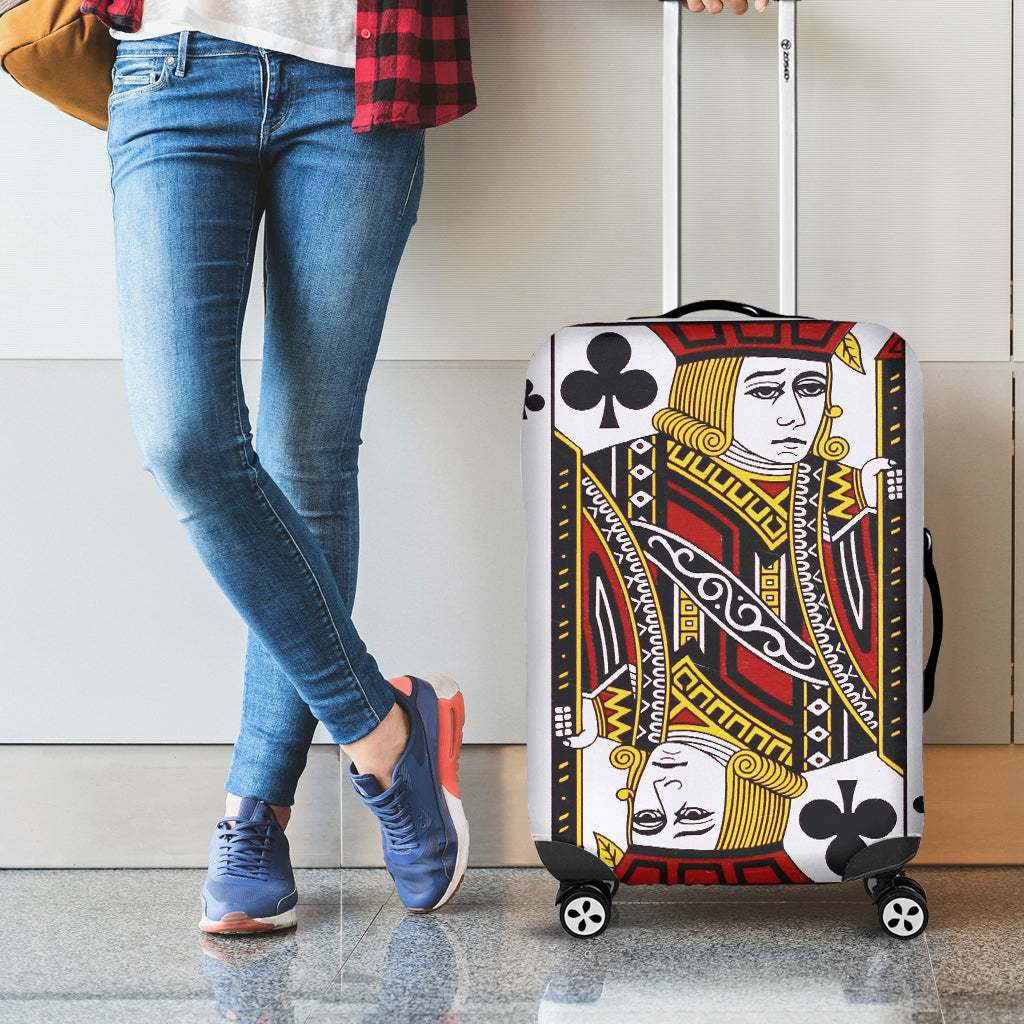 Jack Of Clubs Playing Card Print Luggage Cover