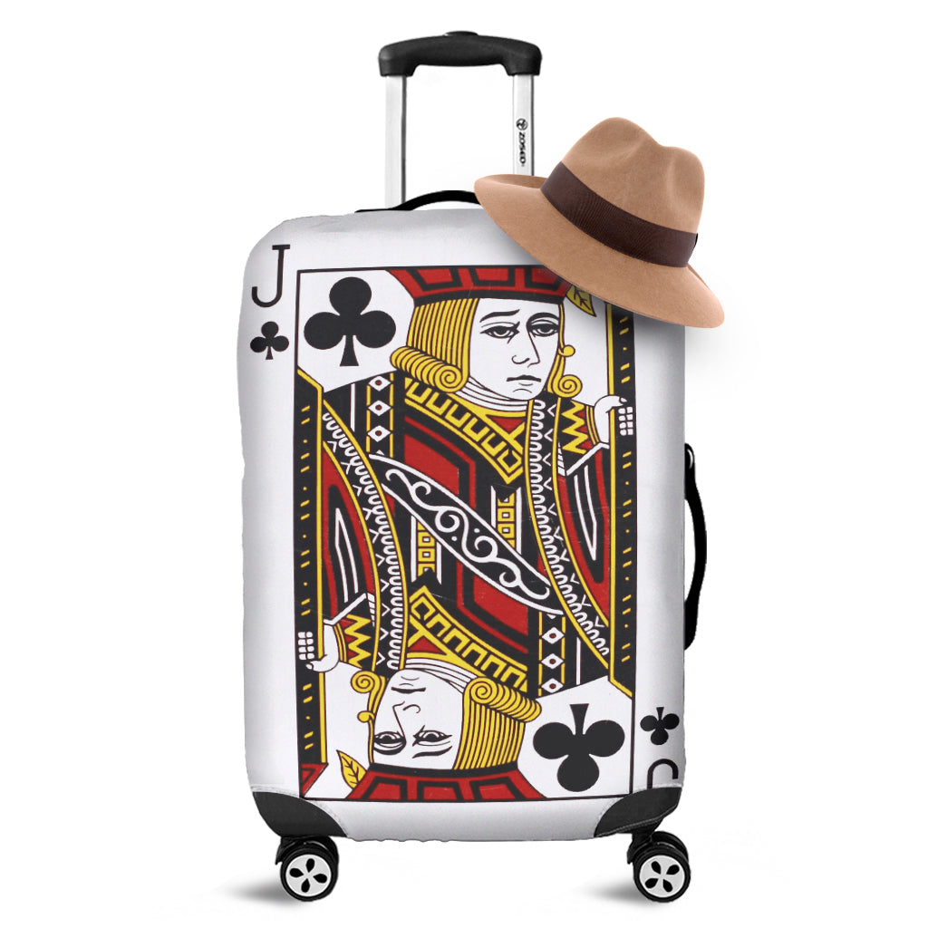 Jack Of Clubs Playing Card Print Luggage Cover