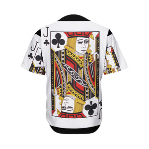 Jack Of Clubs Playing Card Print Men's Baseball Jersey