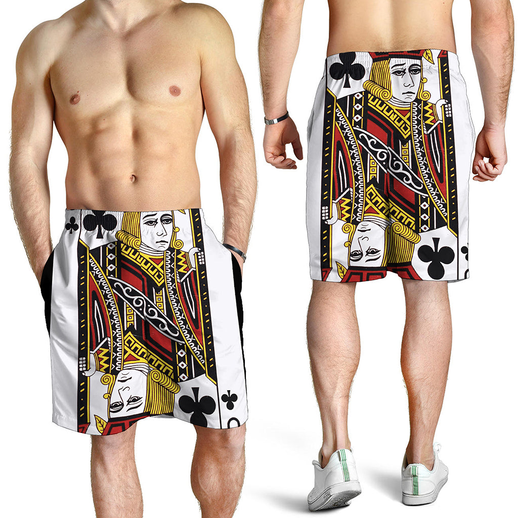 Jack Of Clubs Playing Card Print Men's Shorts