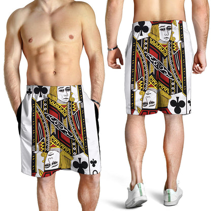 Jack Of Clubs Playing Card Print Men's Shorts