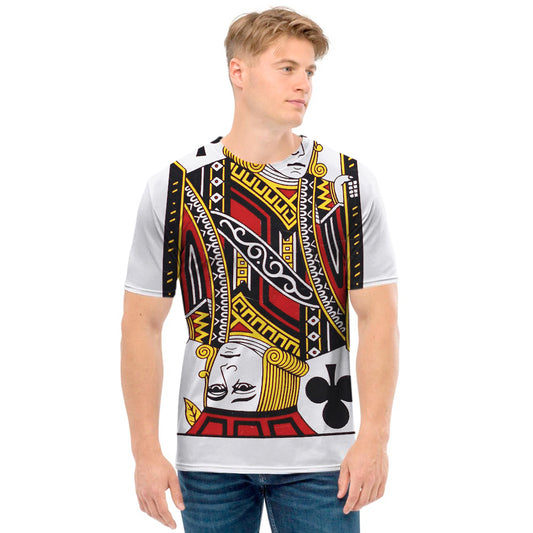 Jack Of Clubs Playing Card Print Men's T-Shirt