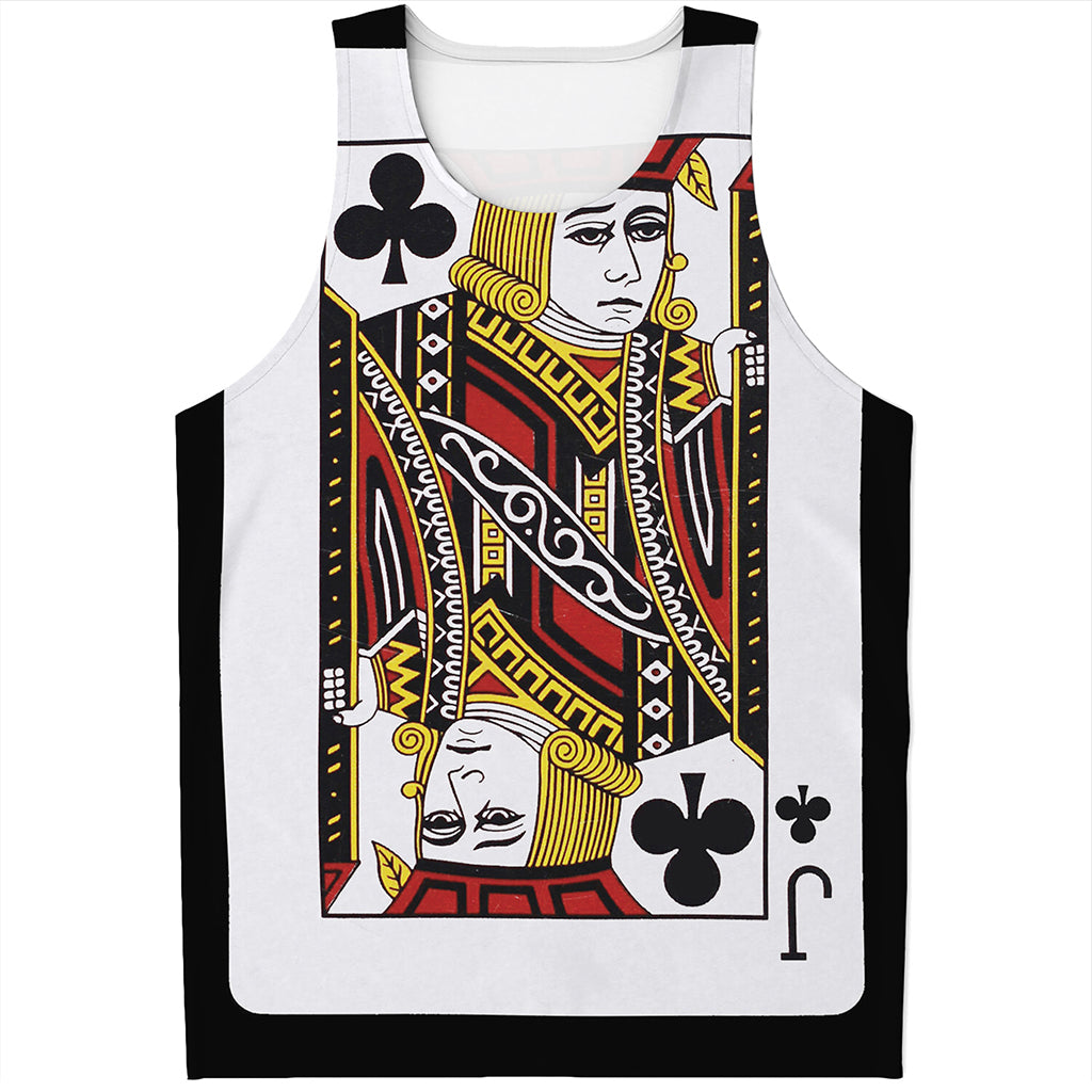 Jack Of Clubs Playing Card Print Men's Tank Top