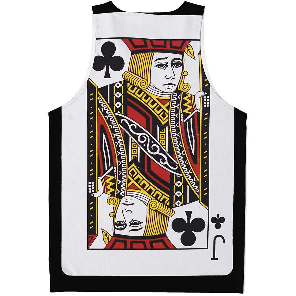 Jack Of Clubs Playing Card Print Men's Tank Top