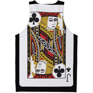 Jack Of Clubs Playing Card Print Men's Tank Top