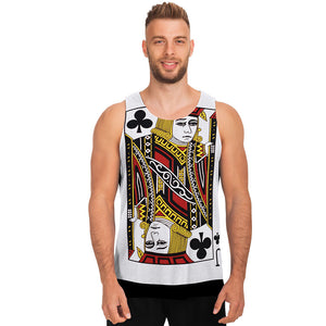 Jack Of Clubs Playing Card Print Men's Tank Top