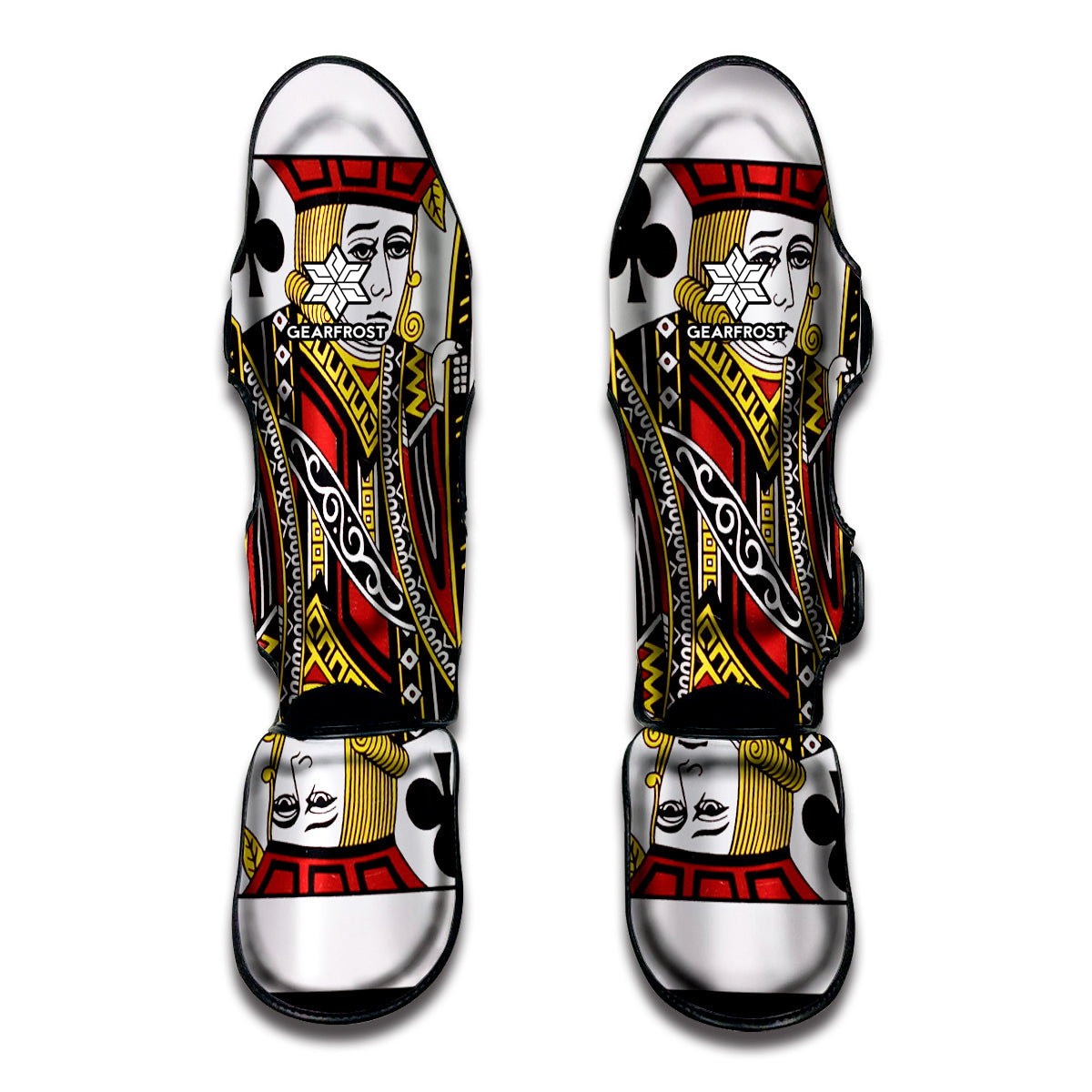 Jack Of Clubs Playing Card Print Muay Thai Shin Guard
