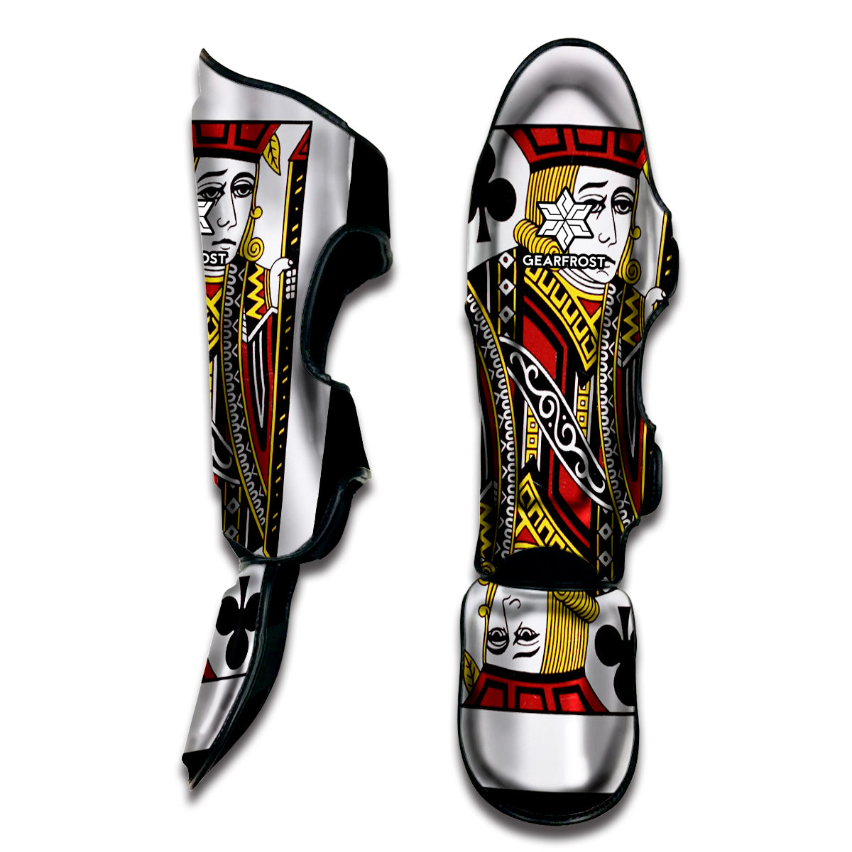 Jack Of Clubs Playing Card Print Muay Thai Shin Guard