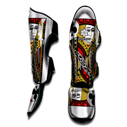 Jack Of Clubs Playing Card Print Muay Thai Shin Guard