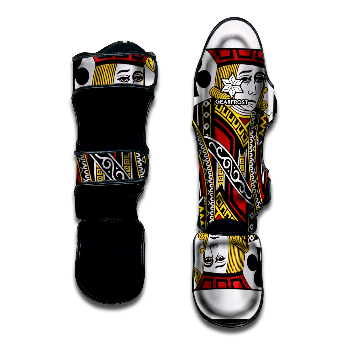 Jack Of Clubs Playing Card Print Muay Thai Shin Guard
