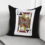 Jack Of Clubs Playing Card Print Pillow Cover