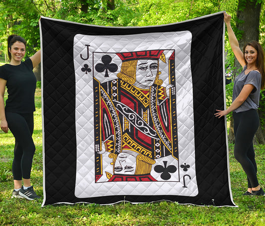 Jack Of Clubs Playing Card Print Quilt