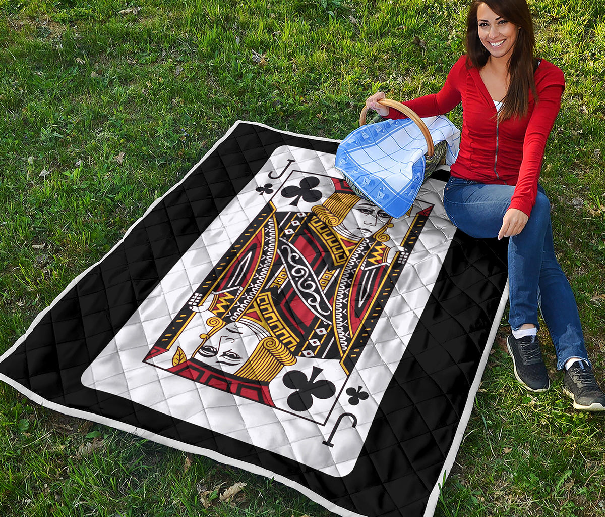 Jack Of Clubs Playing Card Print Quilt