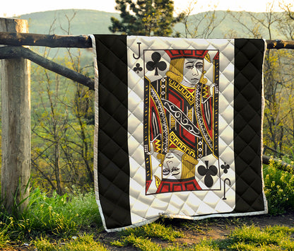 Jack Of Clubs Playing Card Print Quilt