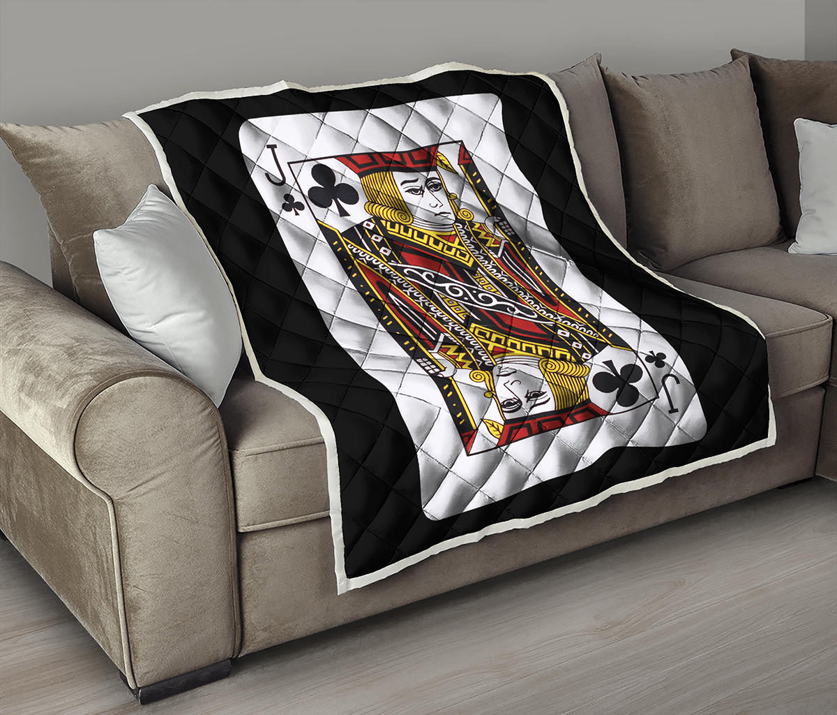 Jack Of Clubs Playing Card Print Quilt