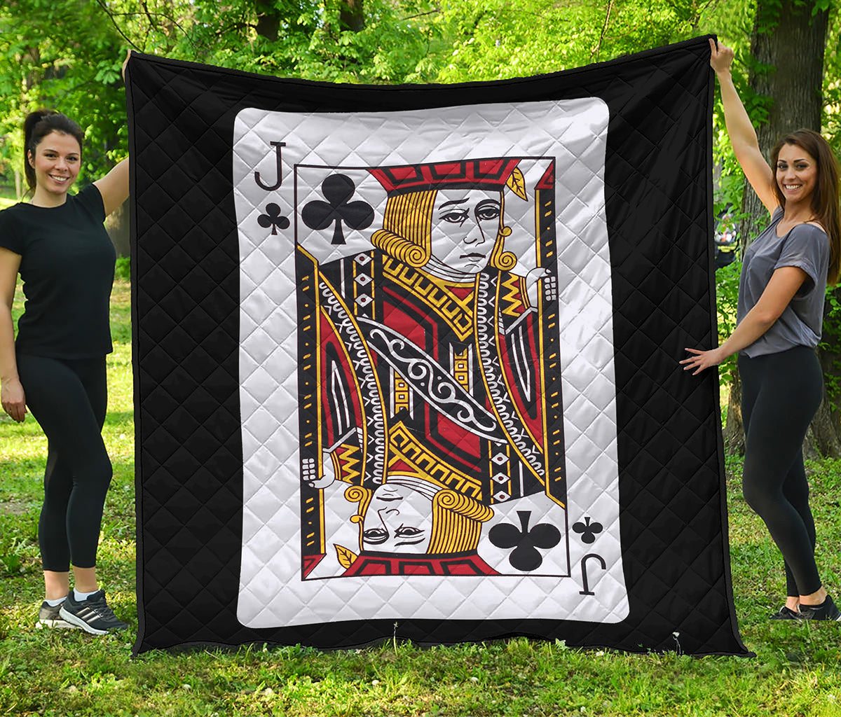 Jack Of Clubs Playing Card Print Quilt