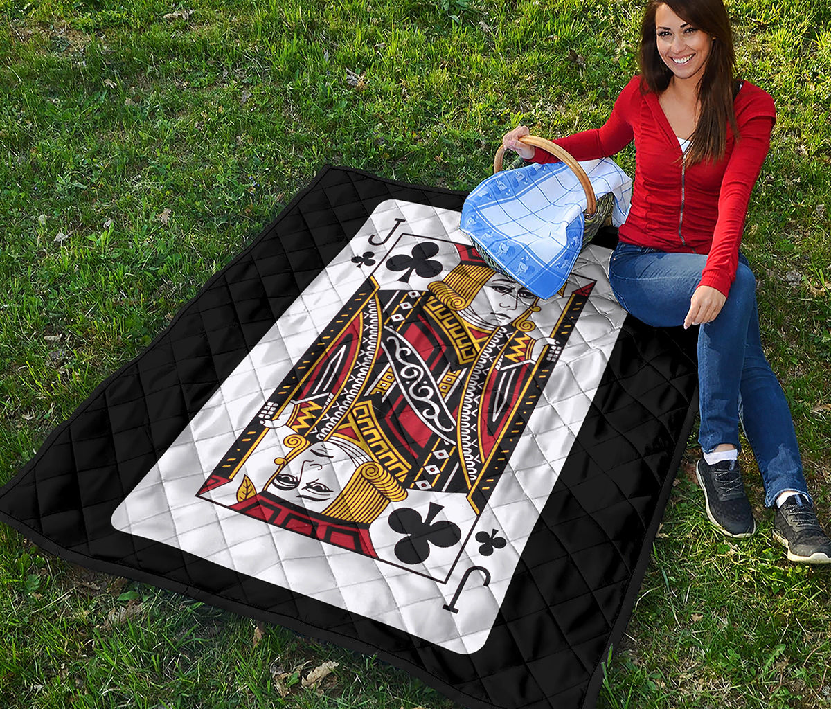 Jack Of Clubs Playing Card Print Quilt