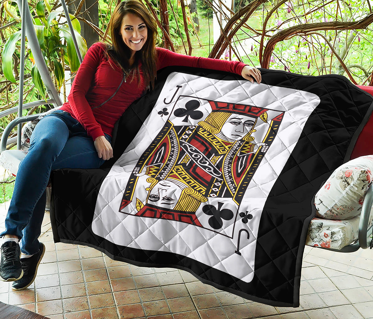 Jack Of Clubs Playing Card Print Quilt