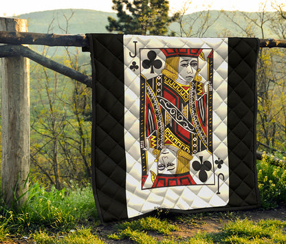 Jack Of Clubs Playing Card Print Quilt