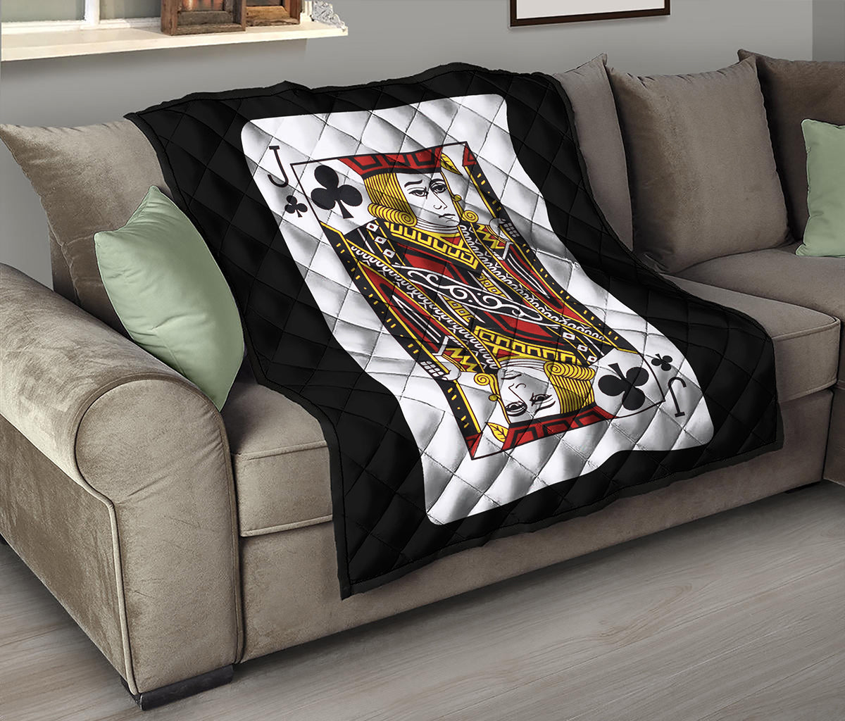 Jack Of Clubs Playing Card Print Quilt
