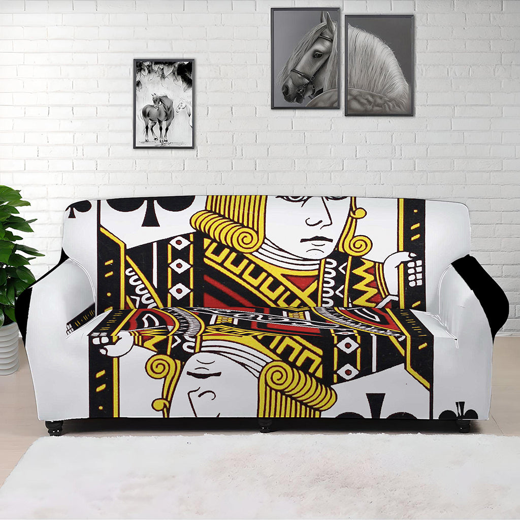 Jack Of Clubs Playing Card Print Sofa Cover
