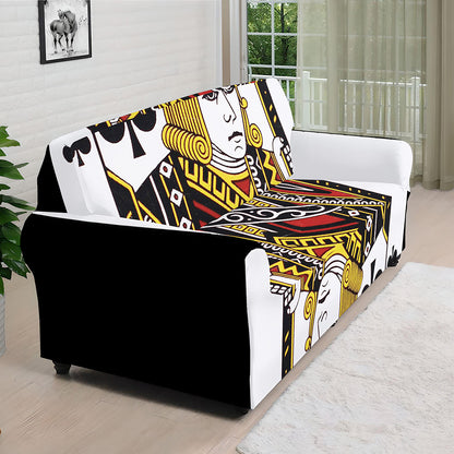 Jack Of Clubs Playing Card Print Sofa Cover