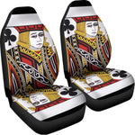 Jack Of Clubs Playing Card Print Universal Fit Car Seat Covers