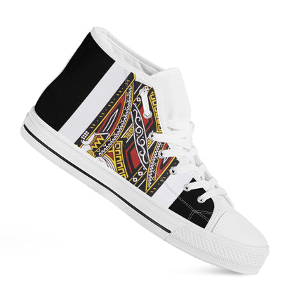 Jack Of Clubs Playing Card Print White High Top Shoes