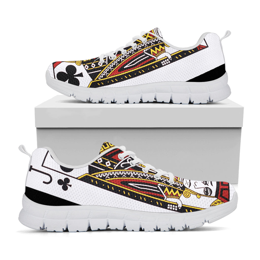 Jack Of Clubs Playing Card Print White Sneakers